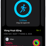 cách chia sẻ hoạt động fitness iphone