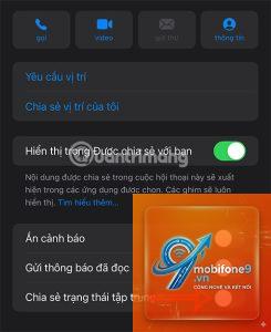 cách chia sẻ trạng thái tập trung iphone