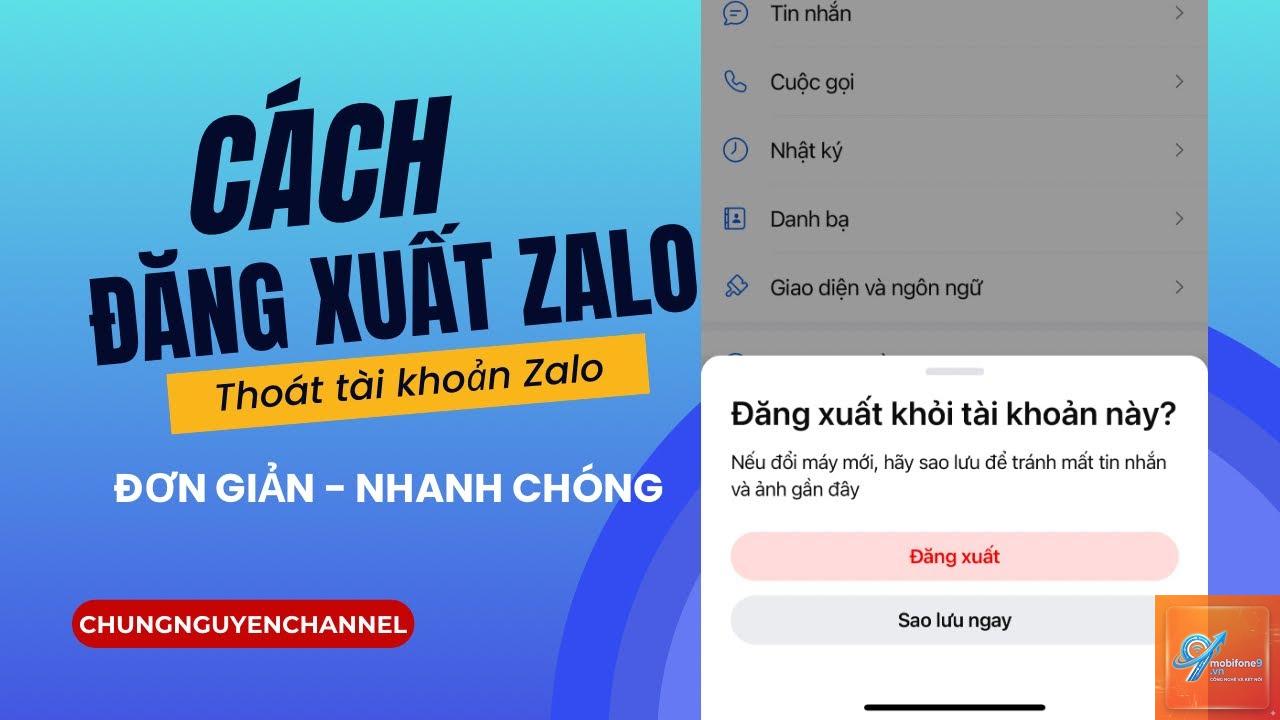 cách đăng xuất zalo trên iphone - Hình 1