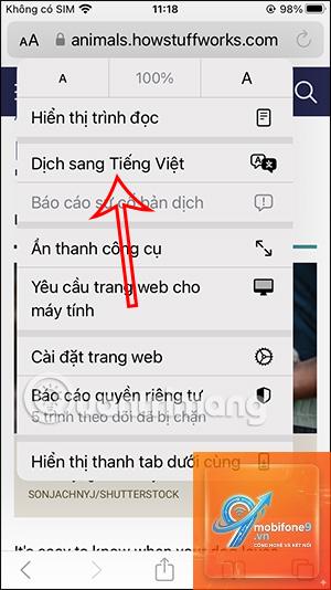 cách dịch trang web safari - Hình 5