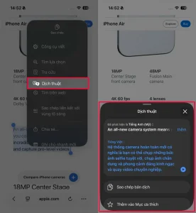 cách dịch văn bản bằng visual intelligence
