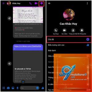 cách đổi chủ đề messenger trên iphone