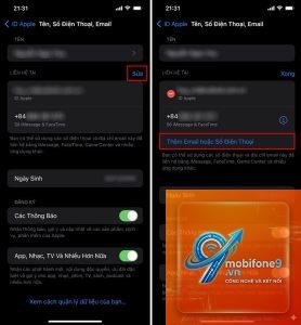 cách đổi email imessage iphone