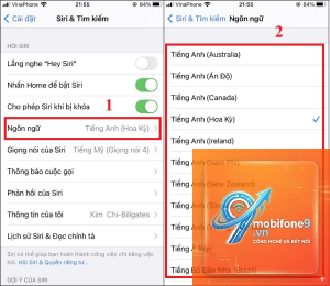 cách đổi giọng siri tiếng việt