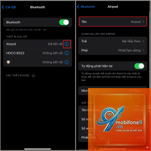 cách đổi tên airpods trên iphone