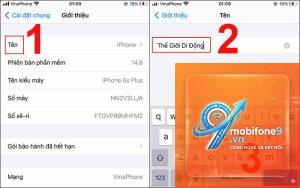 cách đổi tên iphone