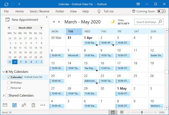 cách đồng bộ lịch với outlook - Hình 2