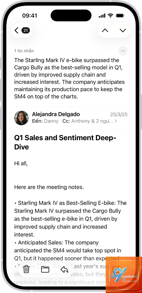 cách dùng apple intelligence trong mail - Hình 2