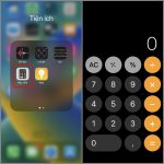 cách dùng máy tính ngang màn hình iphone