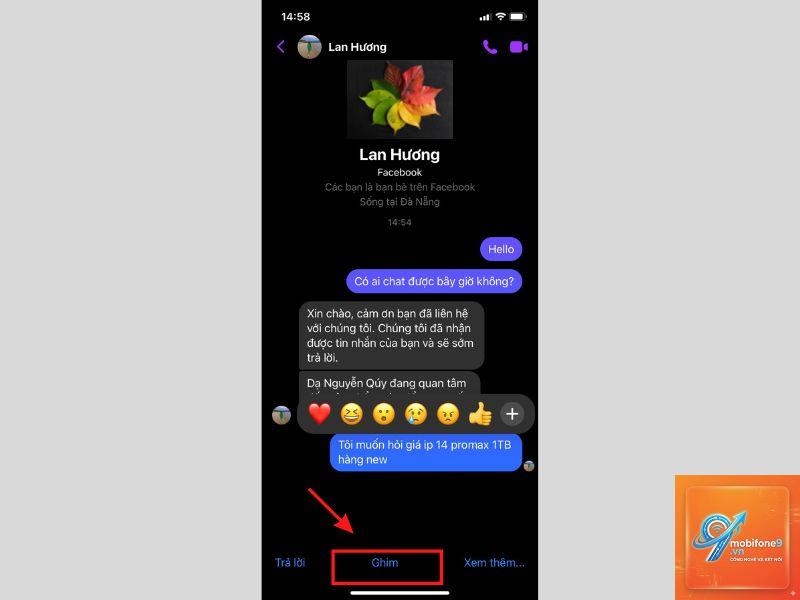 cách ghim tin nhắn iphone - Hình 4
