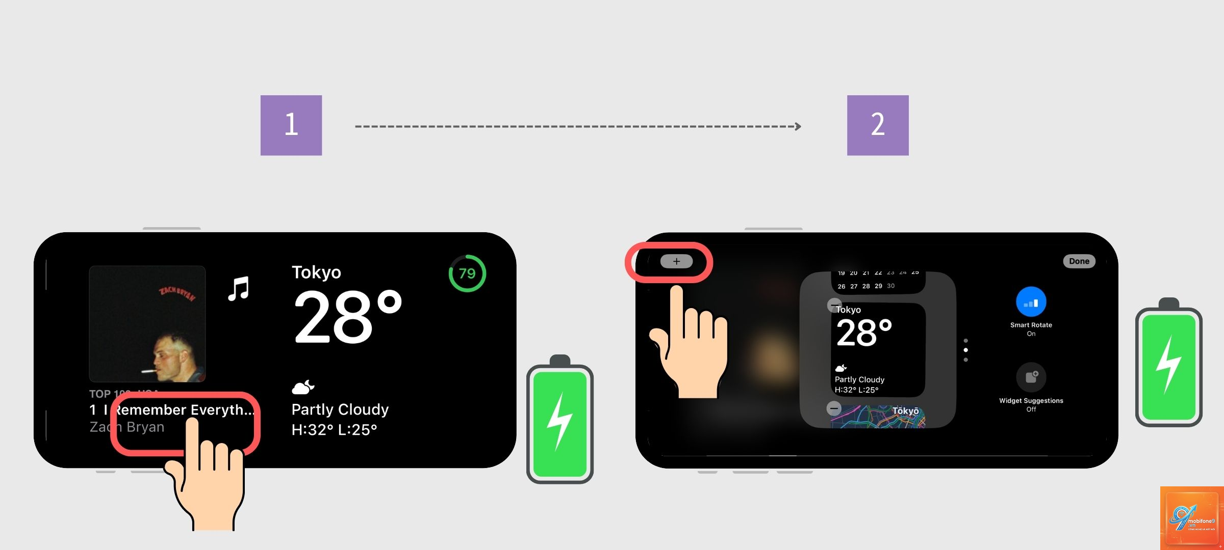 cách ghim widget standby mode - Hình 1