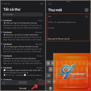cách gửi email trên iphone
