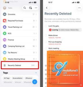 cách khôi phục lời nhắc iphone