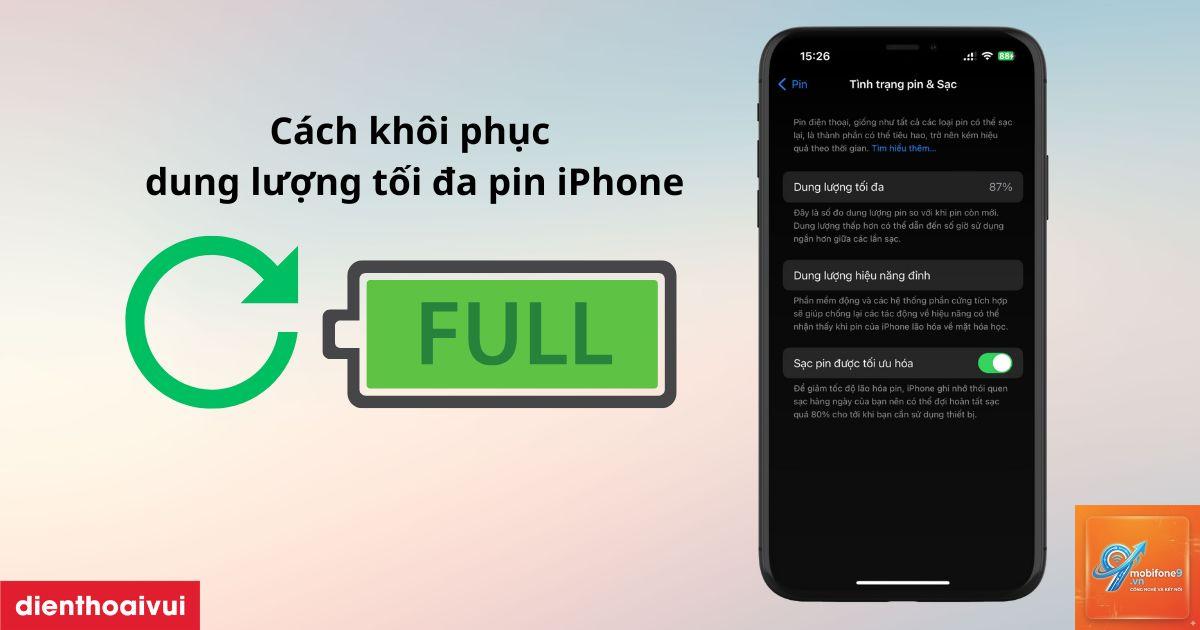 cách khôi phục pin iphone - Hình 1