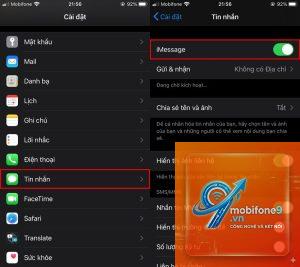 cách kích hoạt imessage iphone