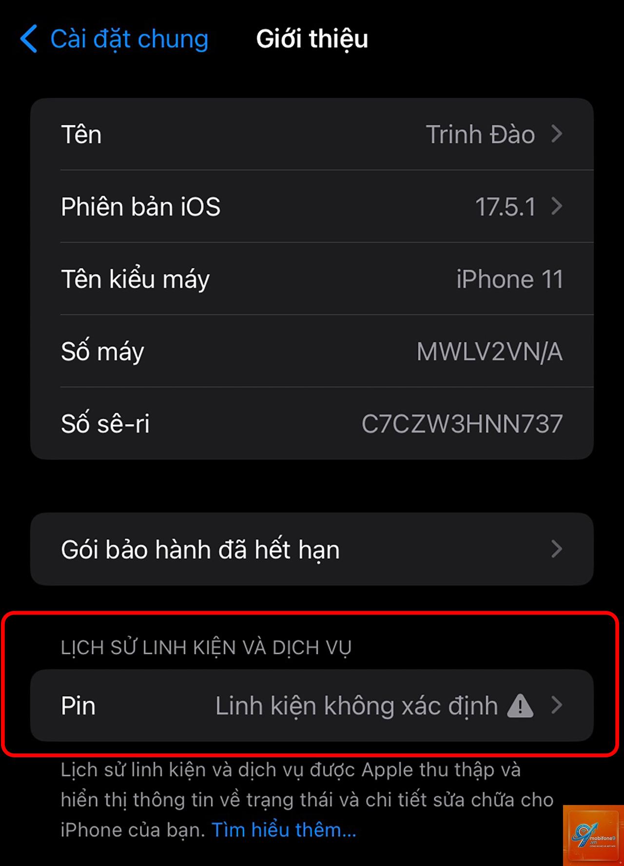 cách kiểm tra lịch sử thay màn hình iPhone - Hình 4
