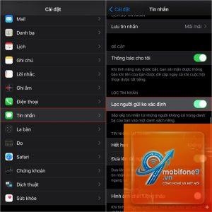 cách lọc tin nhắn rác imessage