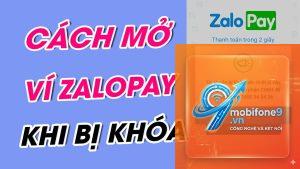 cách mở khóa tài khoản zalopay