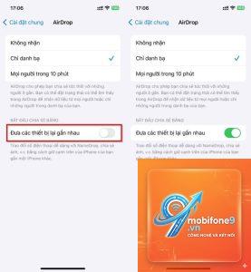 cách nhận danh bạ bằng namedrop