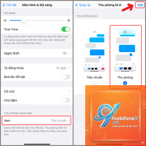 cách phóng to màn hình iphone