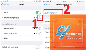 cách quên mạng wifi trên iphone