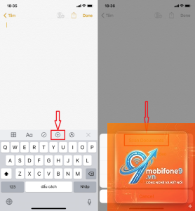 cách quét tài liệu bằng ghi chú iphone