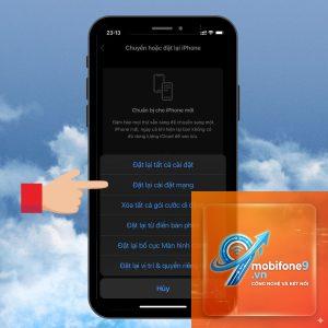 cách reset cài đặt mạng iphone