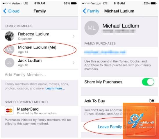 cách rời nhóm family sharing - Hình 4