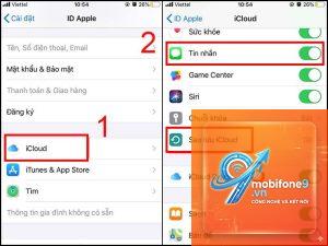 cách sao lưu tin nhắn iphone