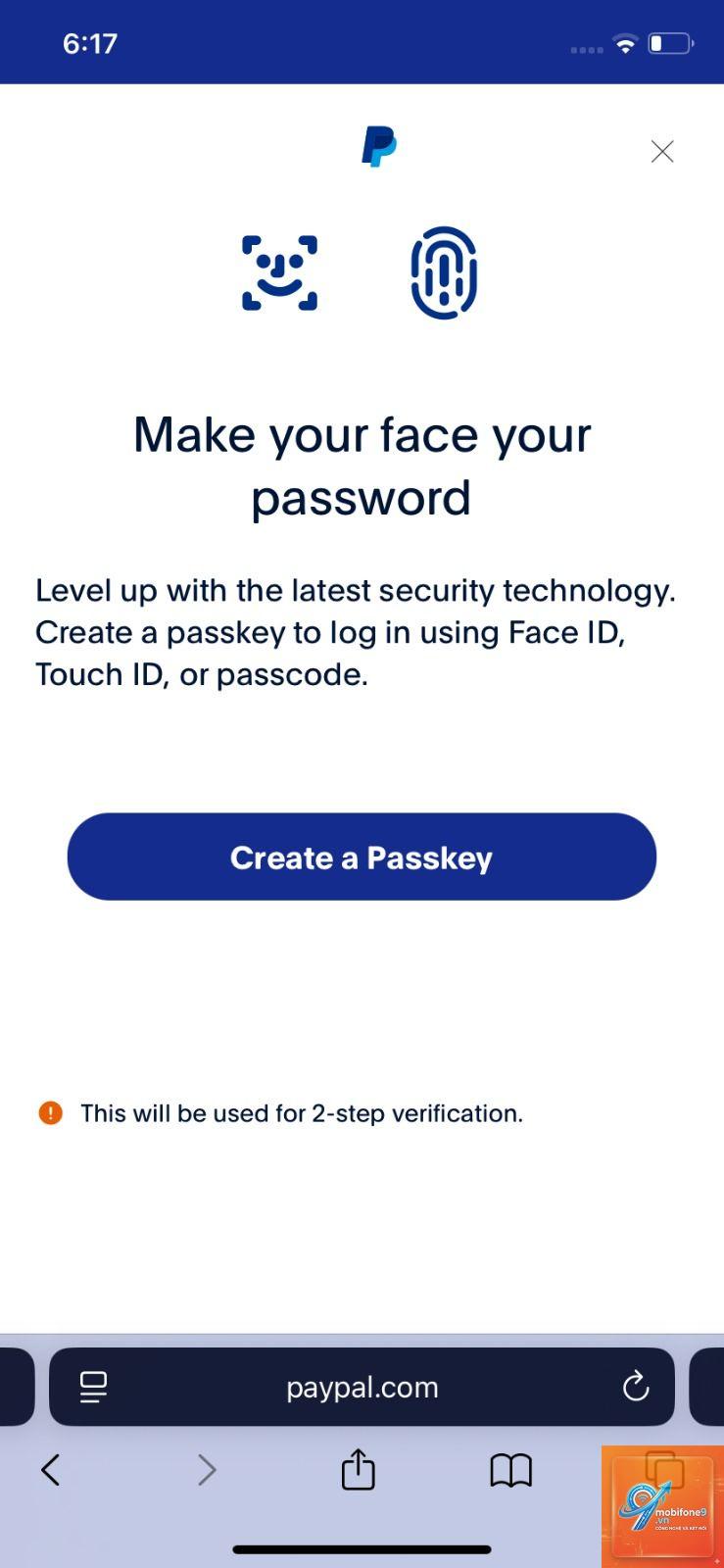 cách sử dụng passkey với paypal - Hình 1