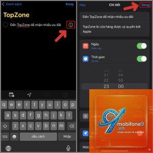cách tạo lời nhắc theo vị trí iphone