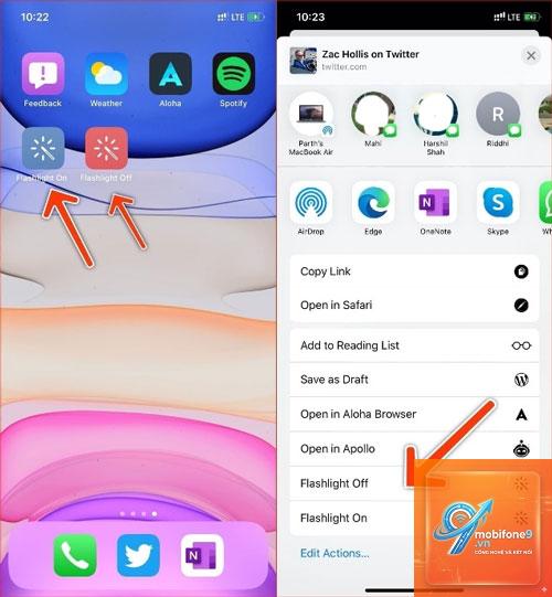 cách tạo phím tắt bật đèn pin iphone - Hình 5