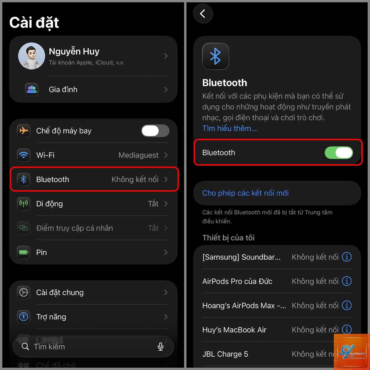 cách tắt bluetooth iphone - Hình 1
