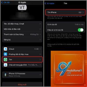 cách tắt find my iphone