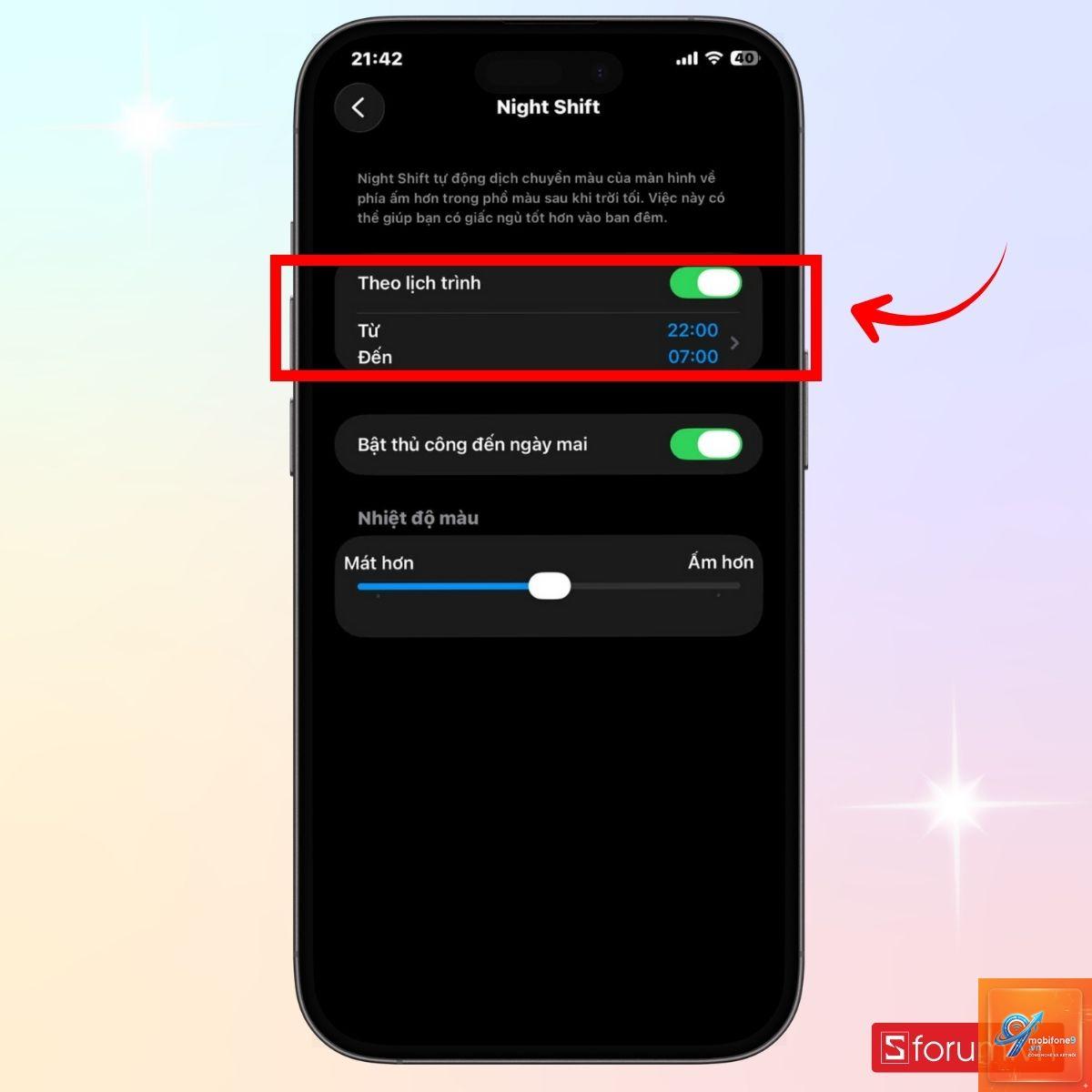 cách tắt night shift trên iphone - Hình 2