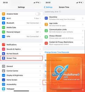 cách tắt screen time iphone