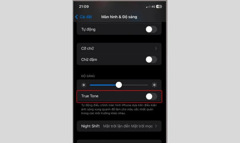 cách tắt true tone trên iphone - Hình 4