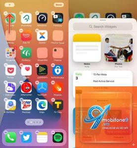 cách thêm widget iphone