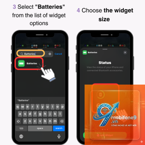 cách thêm widget pin iphone