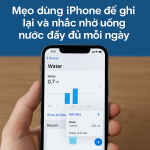 cách theo dõi lượng nước uống iphone