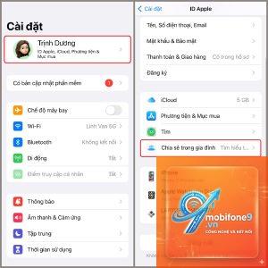 cách thiết lập family sharing iphone
