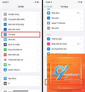 cách thiết lập trợ năng iphone