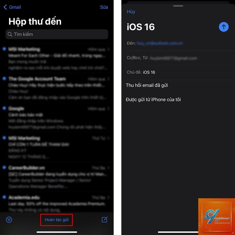 cách thu hồi email gmail trên iphone - Hình 1
