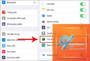 cách tìm ipad bằng iphone