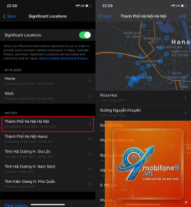 cách xem lịch sử di chuyển trên iphone