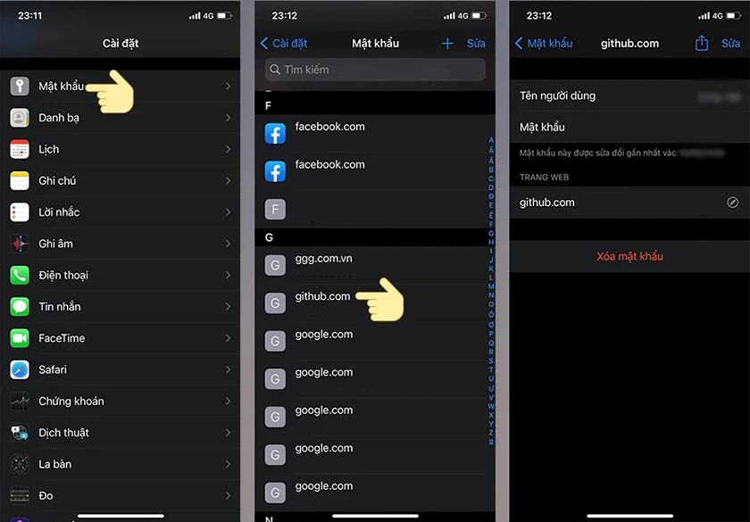 cách xem mật khẩu đã lưu iphone - Hình 3