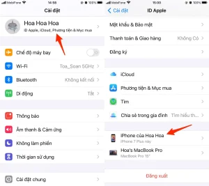 cách xem thiết bị đăng nhập apple id