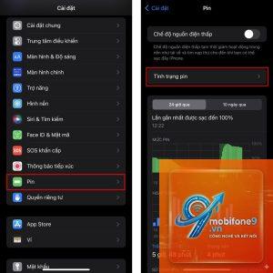 cách xem tình trạng pin iphone