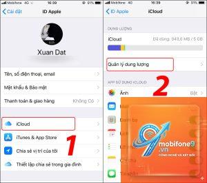 cách xóa bản sao lưu icloud