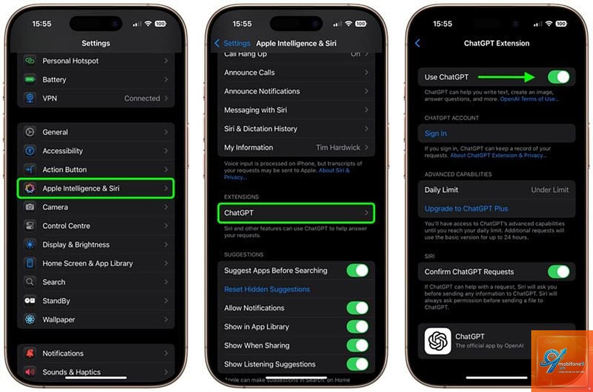chatgpt trên ios 18 - Hình 5